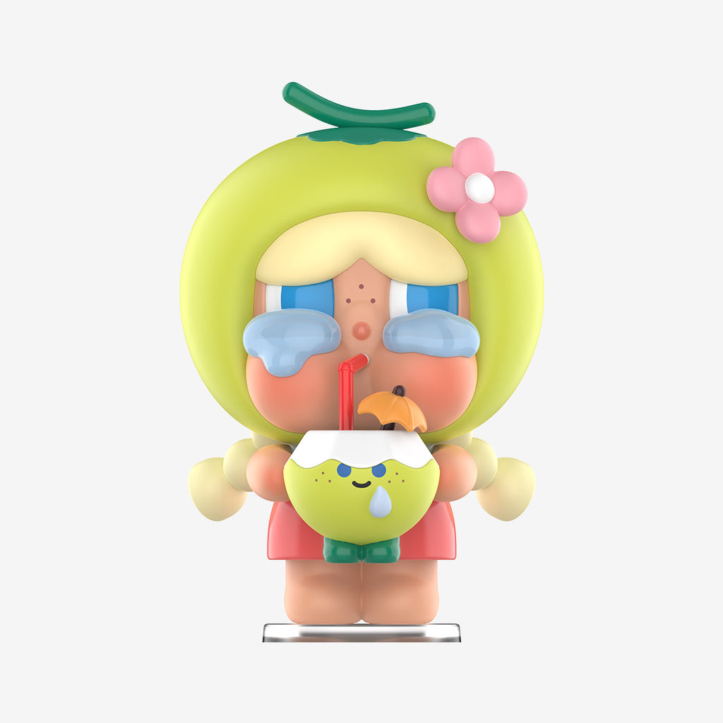 Crybaby Coconut Figure in Green - Unique Decorative Art Toy, Collectible Crybaby Coconut Design for Home Display