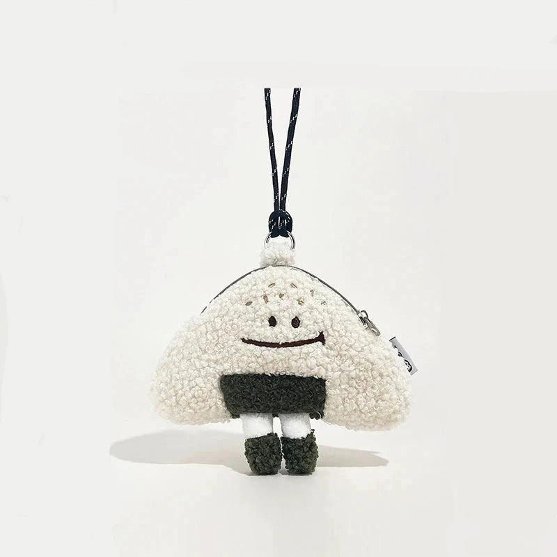 Adorable Japanese Rice Ball Plush Coin Purse.