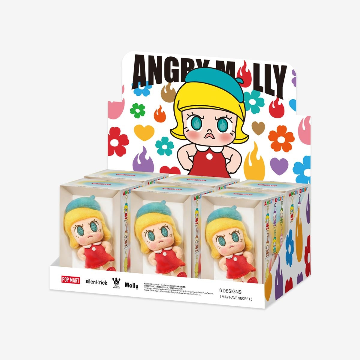 Angry Molly Angry Energy シリーズ ぬいぐるみ4点セット Angry Molly - Angry Energy Series Plush Pendant