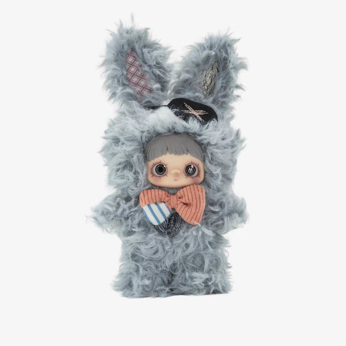 V2 Dark Forest Series Plush Dolls Blind Box featuring a cute plush bunny doll dressed warmly.