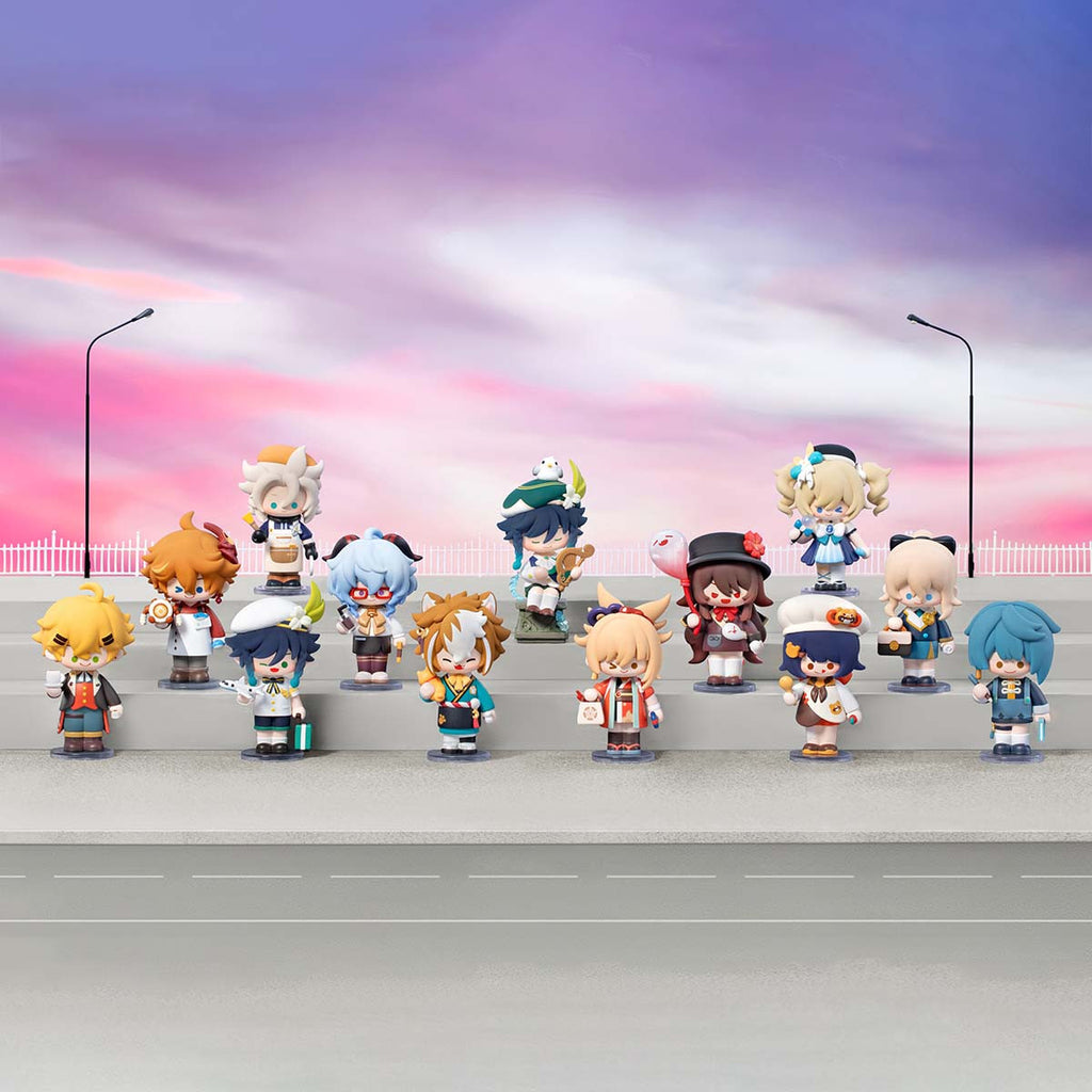 Genshin Impact Dress-Up Dreams Themed Chibi Series Figures.