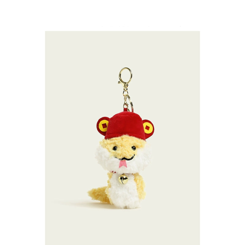 New Year Little Snake Plush Doll Keychain.