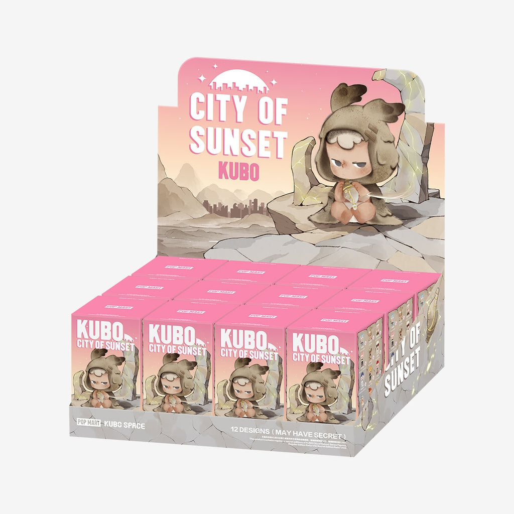 KUBO sculpture in City of Sunset Series capturing urban landscape at sunset with vibrant colors for modern art lovers