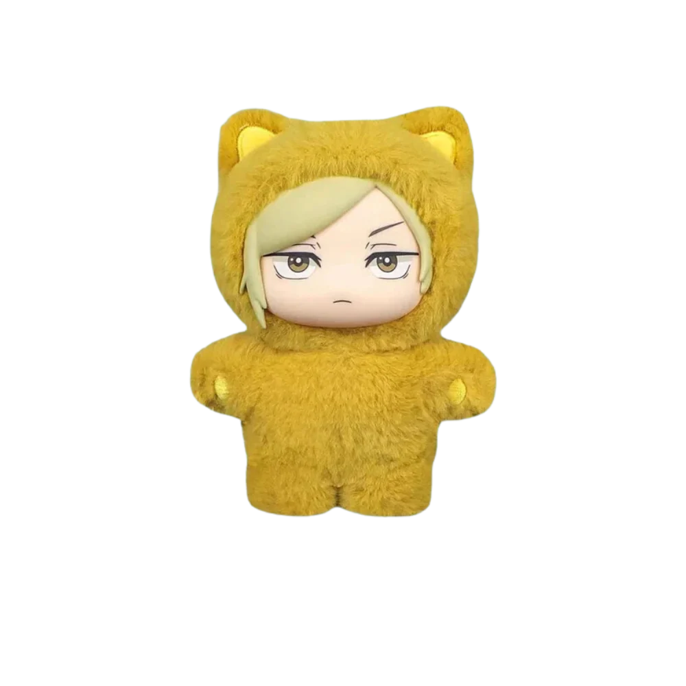 Jujutsu Kaisen Cat Ear Plush Keychains Blind Box featuring a cute yellow plush character.
