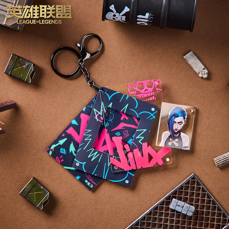 League of Legends Arcane Jinx Acrylic Magnetic Keychain.