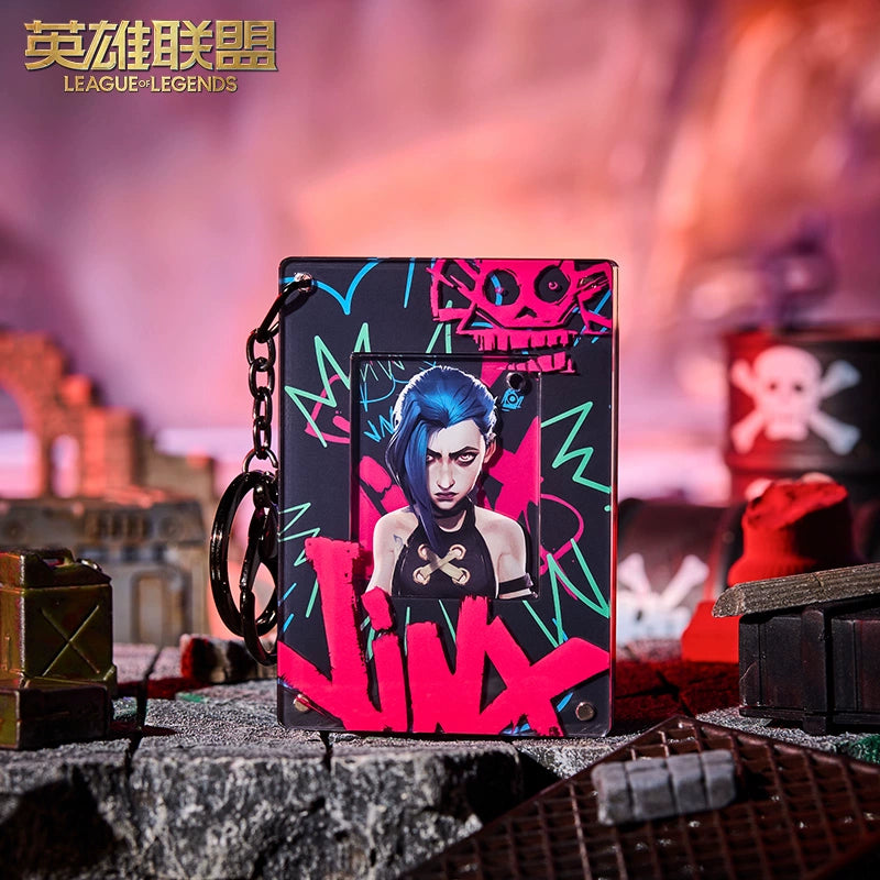 League of Legends Arcane Jinx Acrylic Magnetic Keychain.