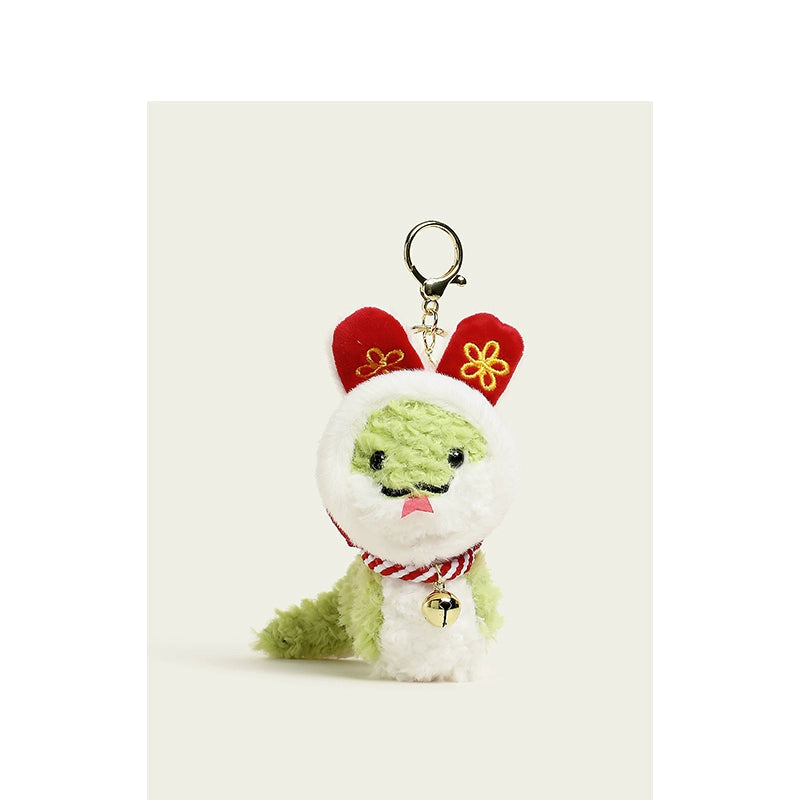 New Year Little Snake Plush Doll Keychain.