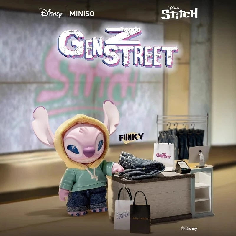 MINISO Disney Stitch Plush Doll - GenZ Street Series Vinyl Blind Box Collectible