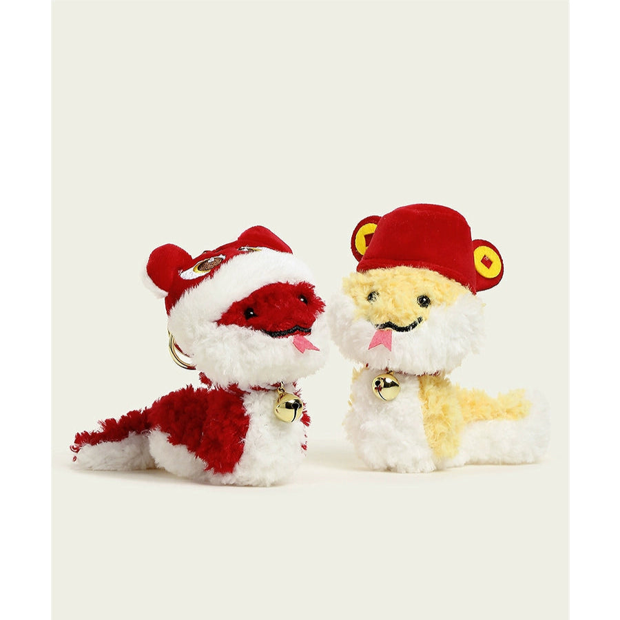 New Year Little Snake Plush Doll Keychain.