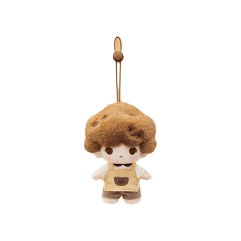 POP BEAN Coffee Factory Series Plush Pendant featuring a cute plush coffee-themed character.