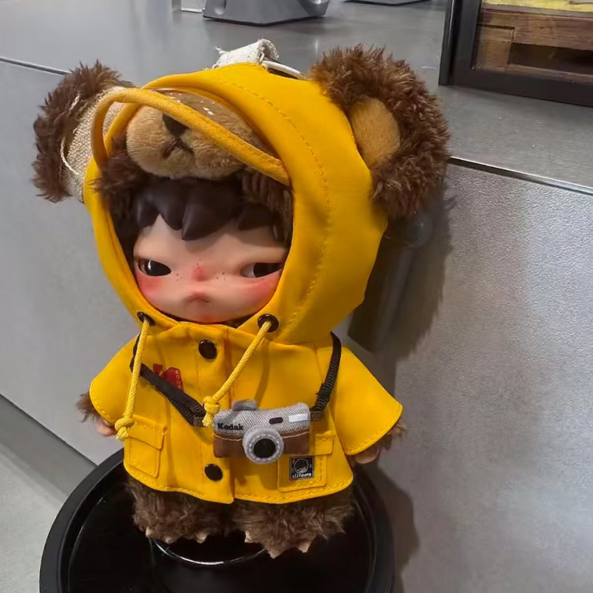 POP MART Hirono × Kodak Little Bear Vinyl Plush Pendant, Korea