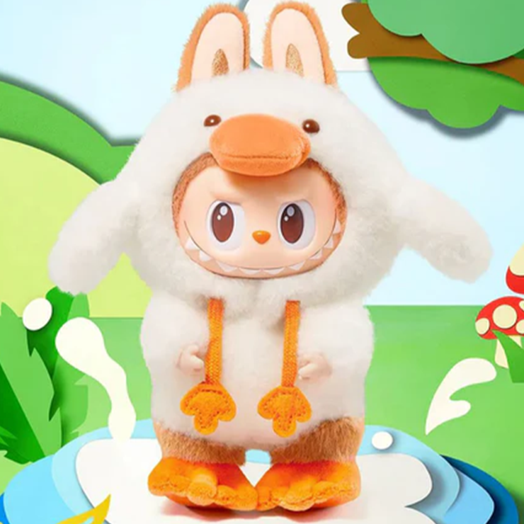 POP MART THE MONSTERS LABUBU Forest Fairy Tale Series Duck Vinyl Plush Pendant.