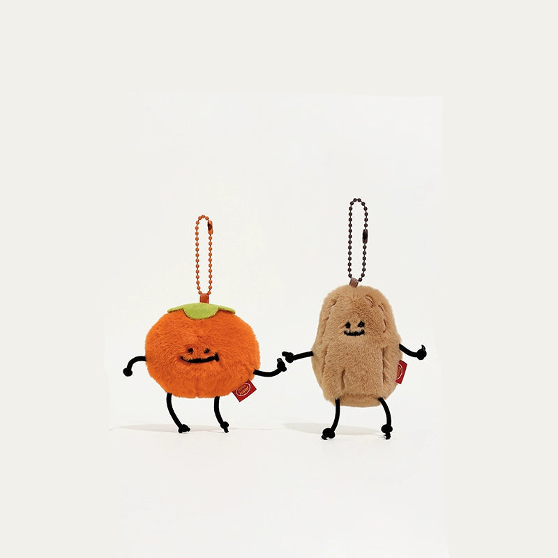 Good Persimmon Peanut Series Magnetic Bag Pendant Plush Toy.