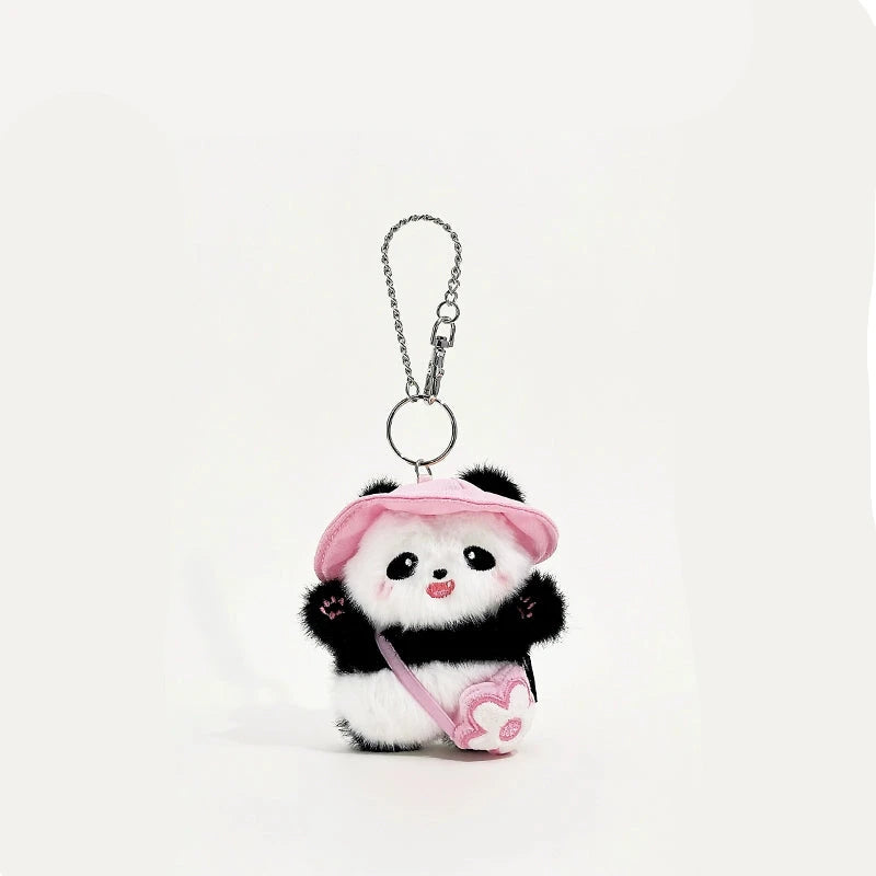 Picnic Bamboo Shoot Panda Plush Doll Pendant.