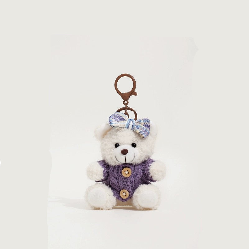 Biscuit bear bag pendant plush toy keychain.