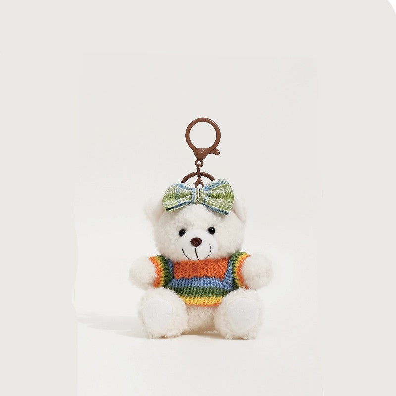 Biscuit bear bag pendant plush toy keychain.