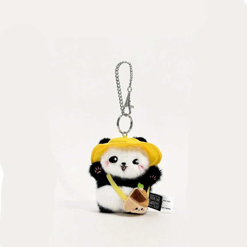 Picnic Bamboo Shoot Panda Plush Doll Pendant.