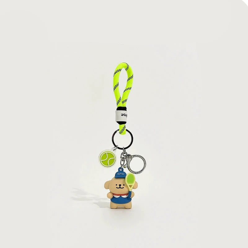 Adorable Sports Mascot Keychains Set.