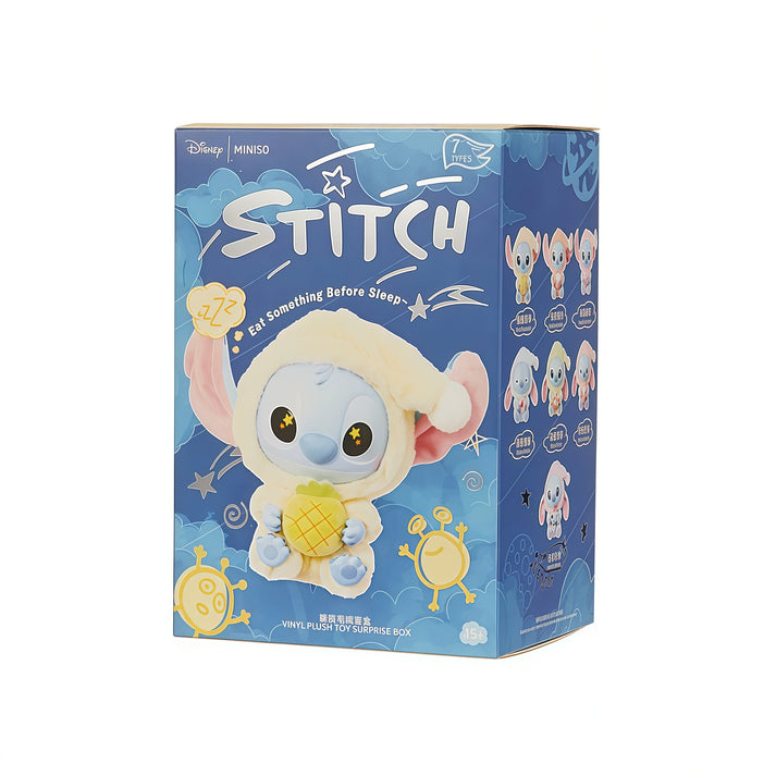 Miniso Disney Stitch vinyl series blind box featuring Eat Something Before You Sleep collectible character